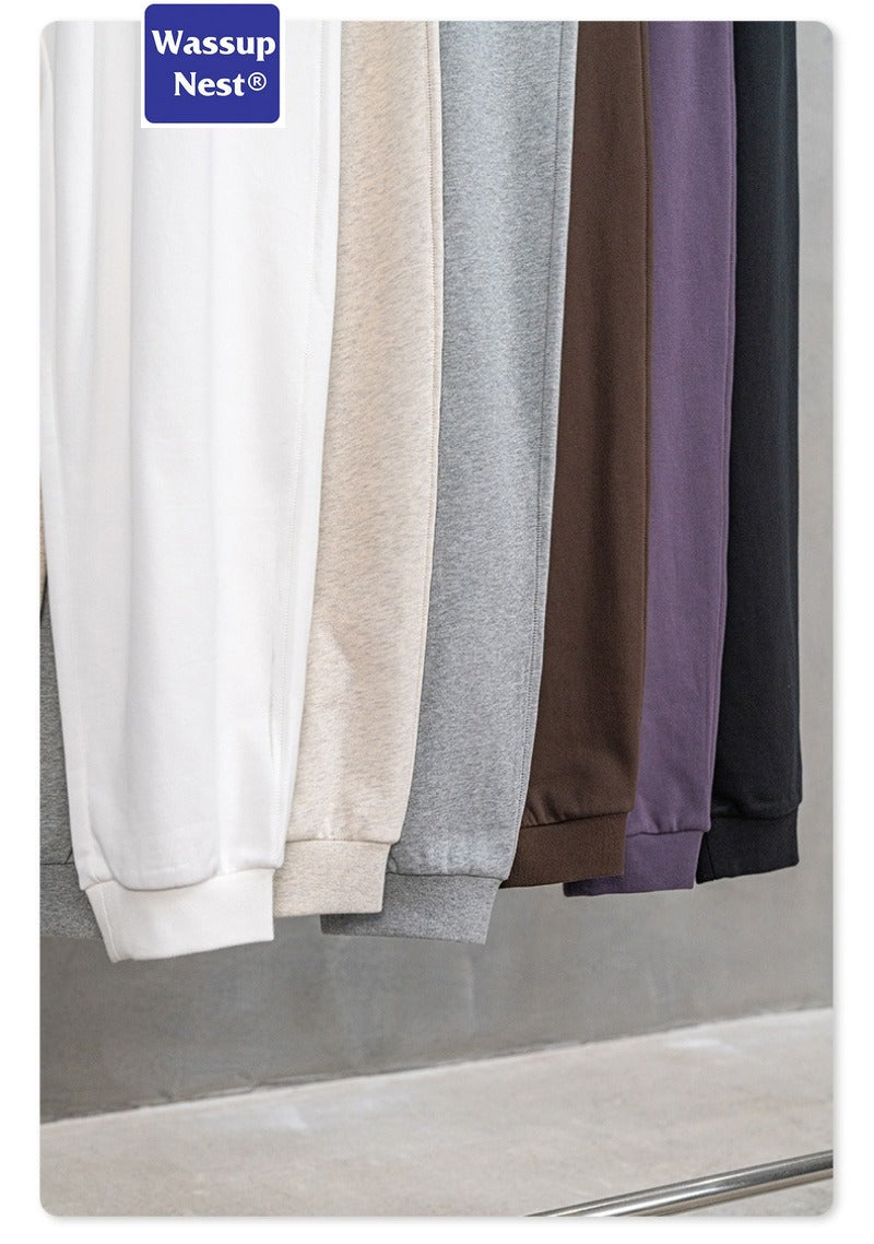 Scuba Knit Solid Color Drawstring Legs Sweatpants WN217BE24127