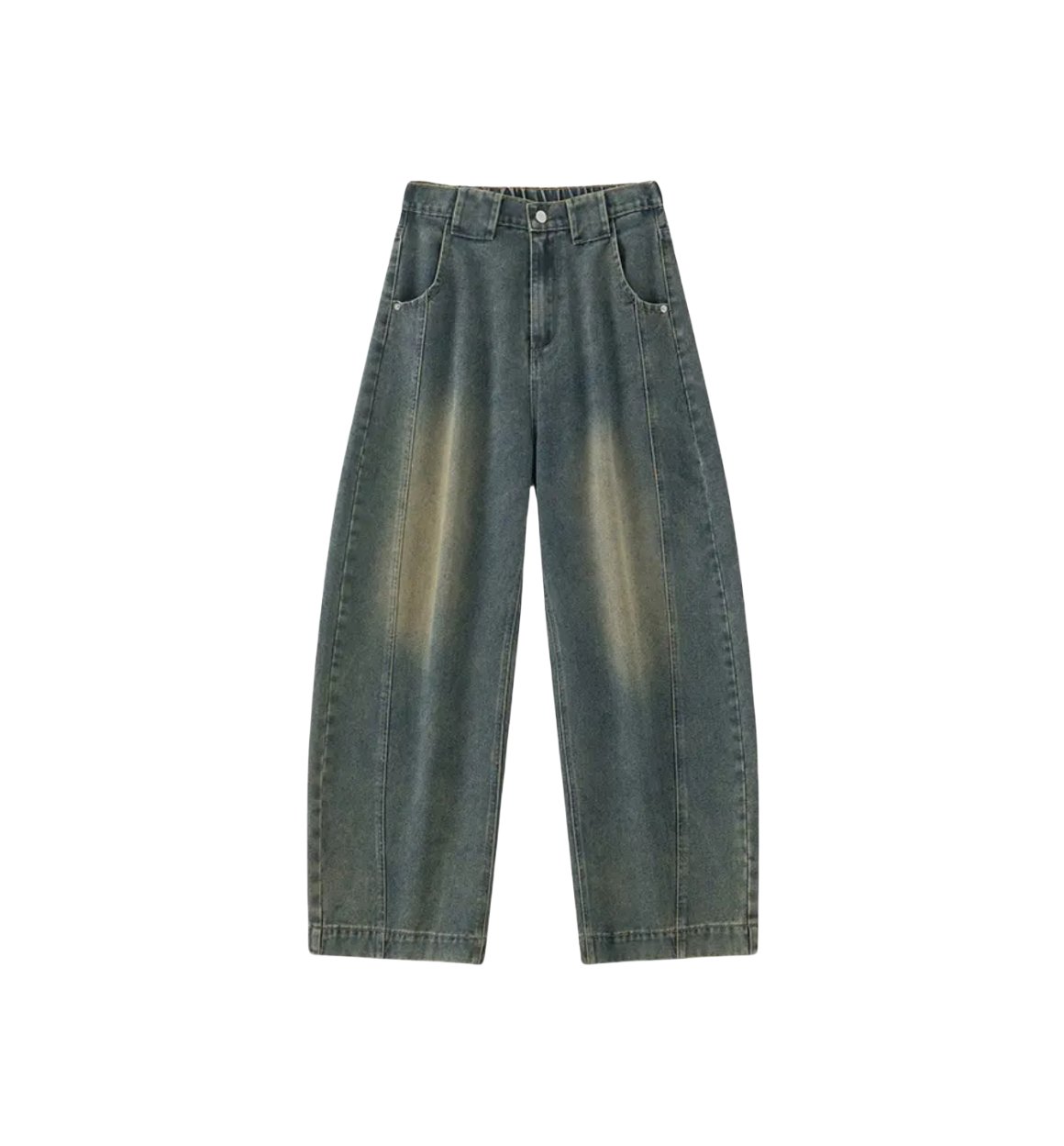 Retro Washed Old Craft Oversize Scimitar-silhouette Jeans WN225HOTRULES