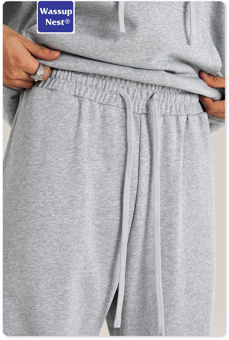 Scuba Knit Solid Color Drawstring Legs Sweatpants WN217BE24127