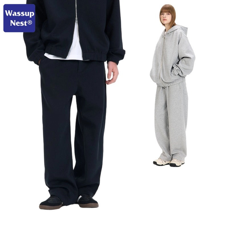Cleanfit Scuba Knit Boxy Doublehead Zip Hoodie Set WN108UNFX908X909