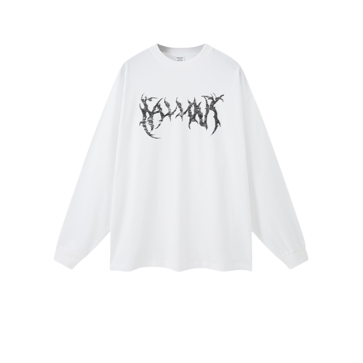 Loose Hand Painted Dirtyfit Graffiti Washed Long Sleeve T-shirt WN005BE5704