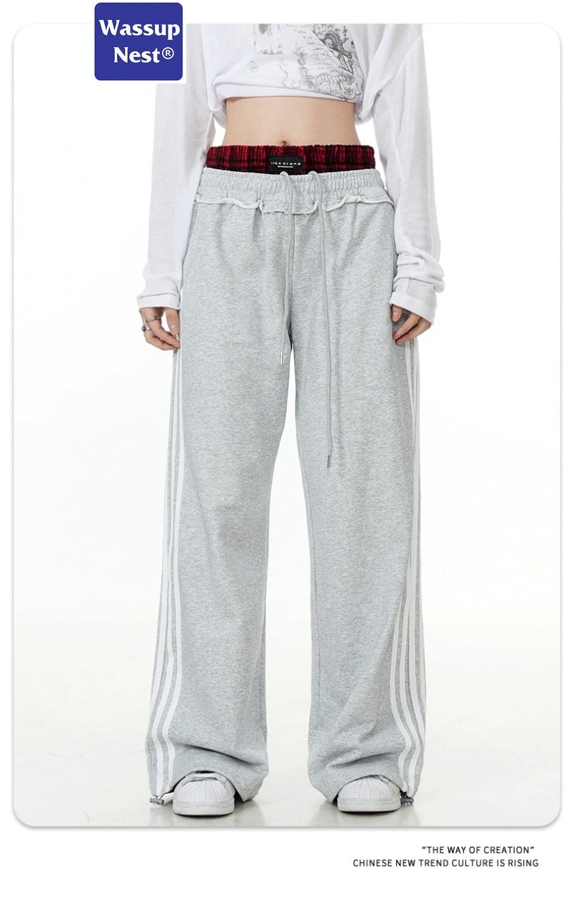 False Two-Piece Straight Sweatpants WN212KN6569