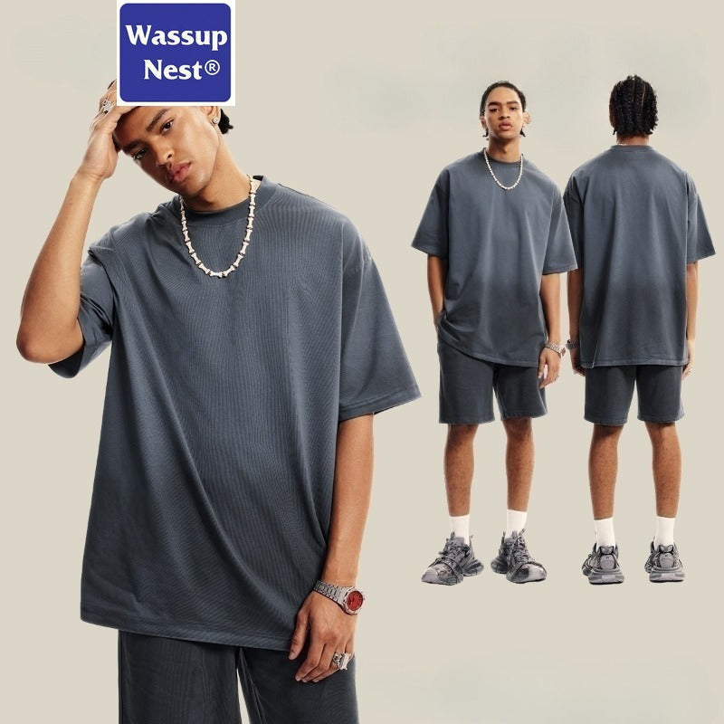 Basic Grunge Washed Old Craft and Dirty T-shirt WN003BES2019