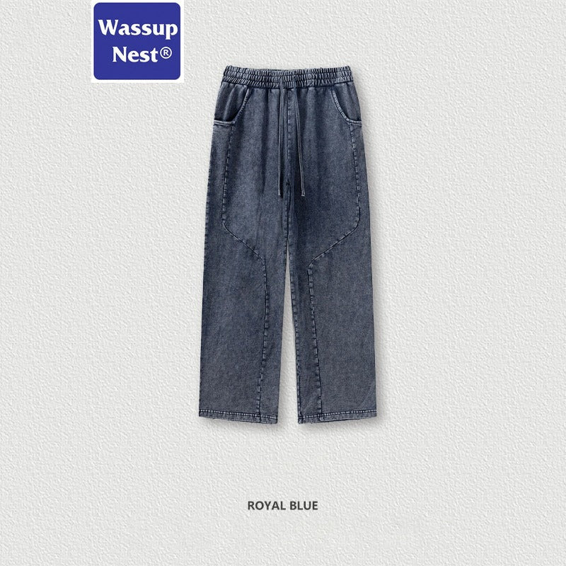 Vintage Washed Straight Denim Sweatpants WN206BE3278