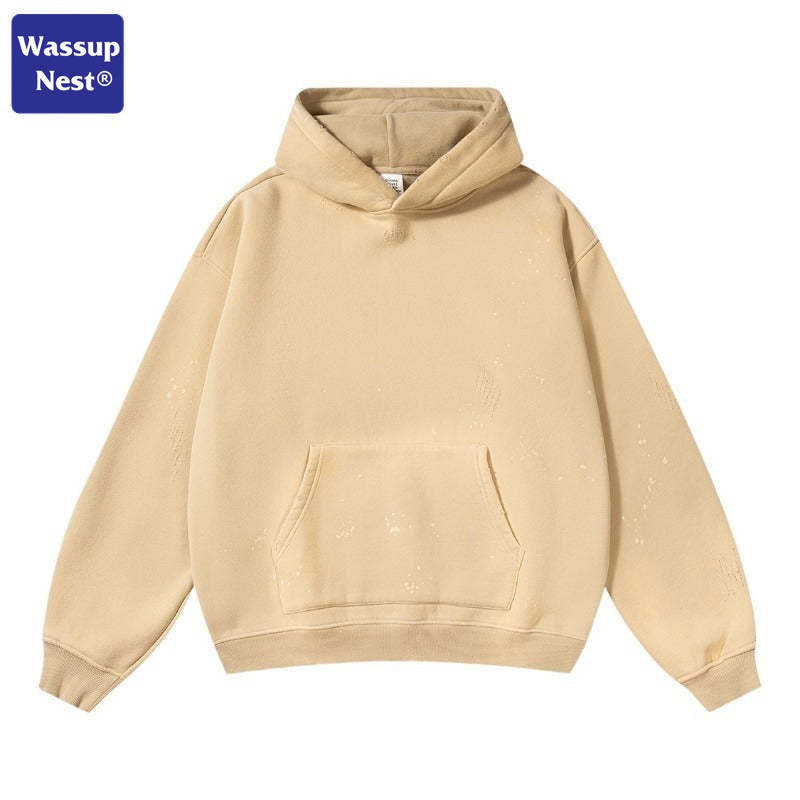 Washed splashed hoodies WN103BK23819