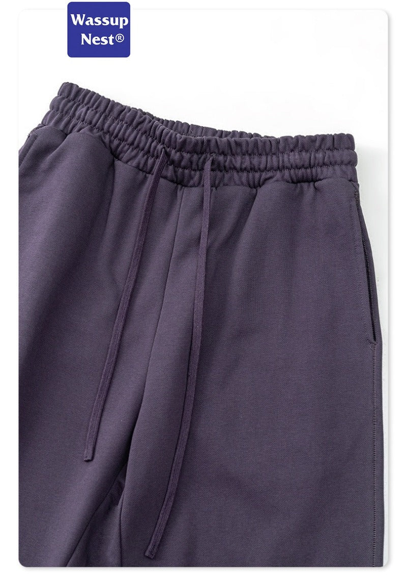 Scuba Knit Solid Color Drawstring Legs Sweatpants WN217BE24127