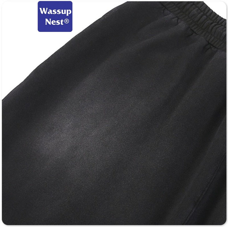 Straight Basic Washed Heavyweight Sprayed Sweatpants WN213WKL-10