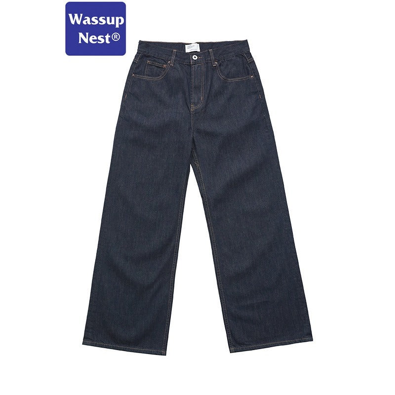 13OZ Navy Original Cow Loose Straight Cleanfit Jeans WN221UNFKZ9689