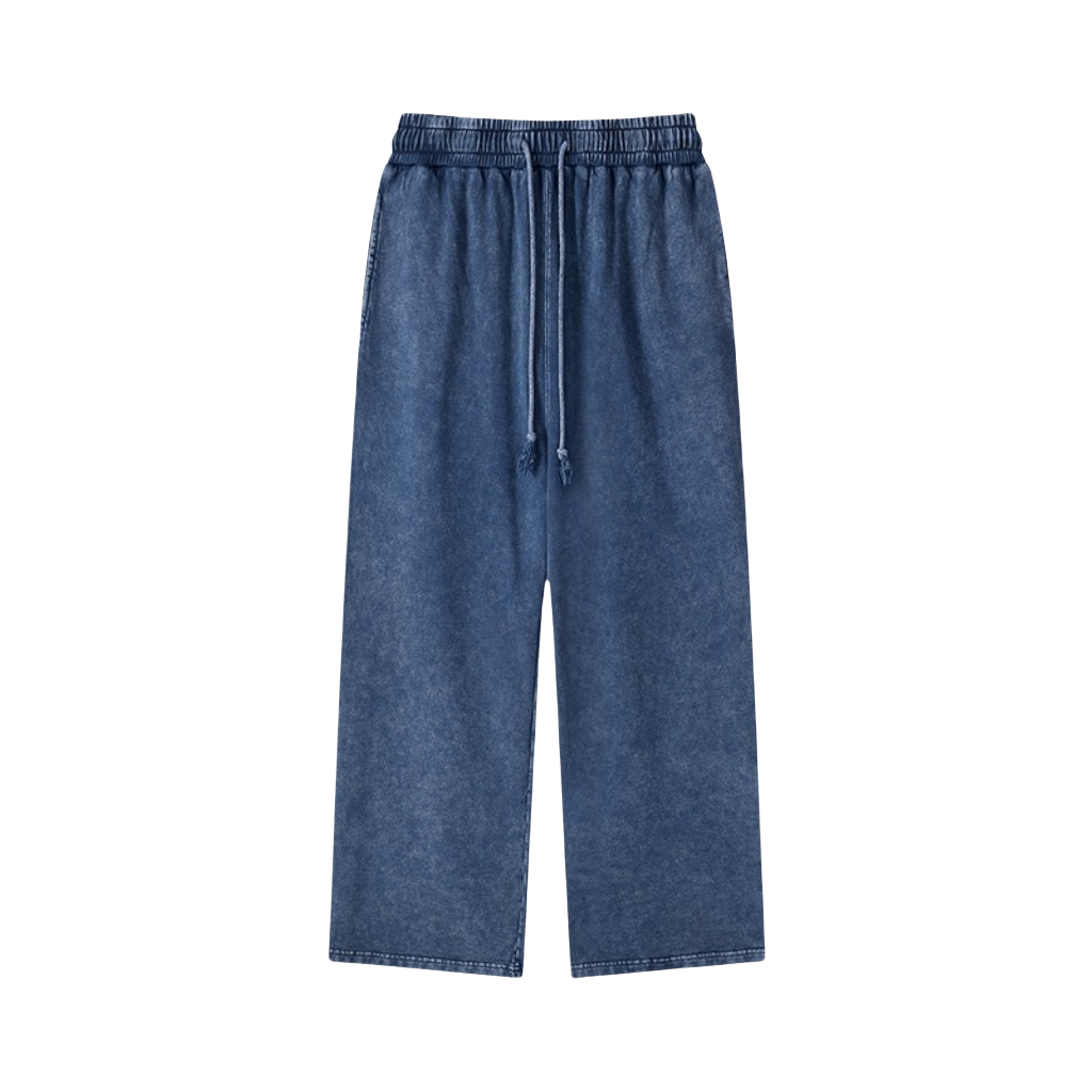 Loose Washed Straight Aged Fried Snowflake Heavyweight Sweatpants WN214WKL-09