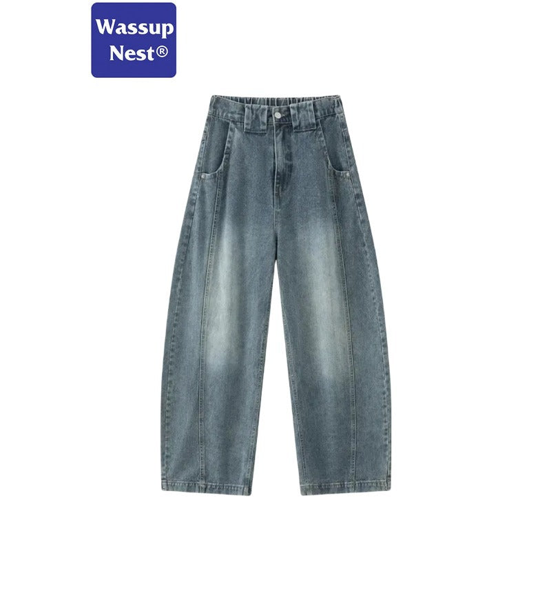 Retro Washed Old Craft Oversize Scimitar-silhouette Jeans WN225HOTRULES