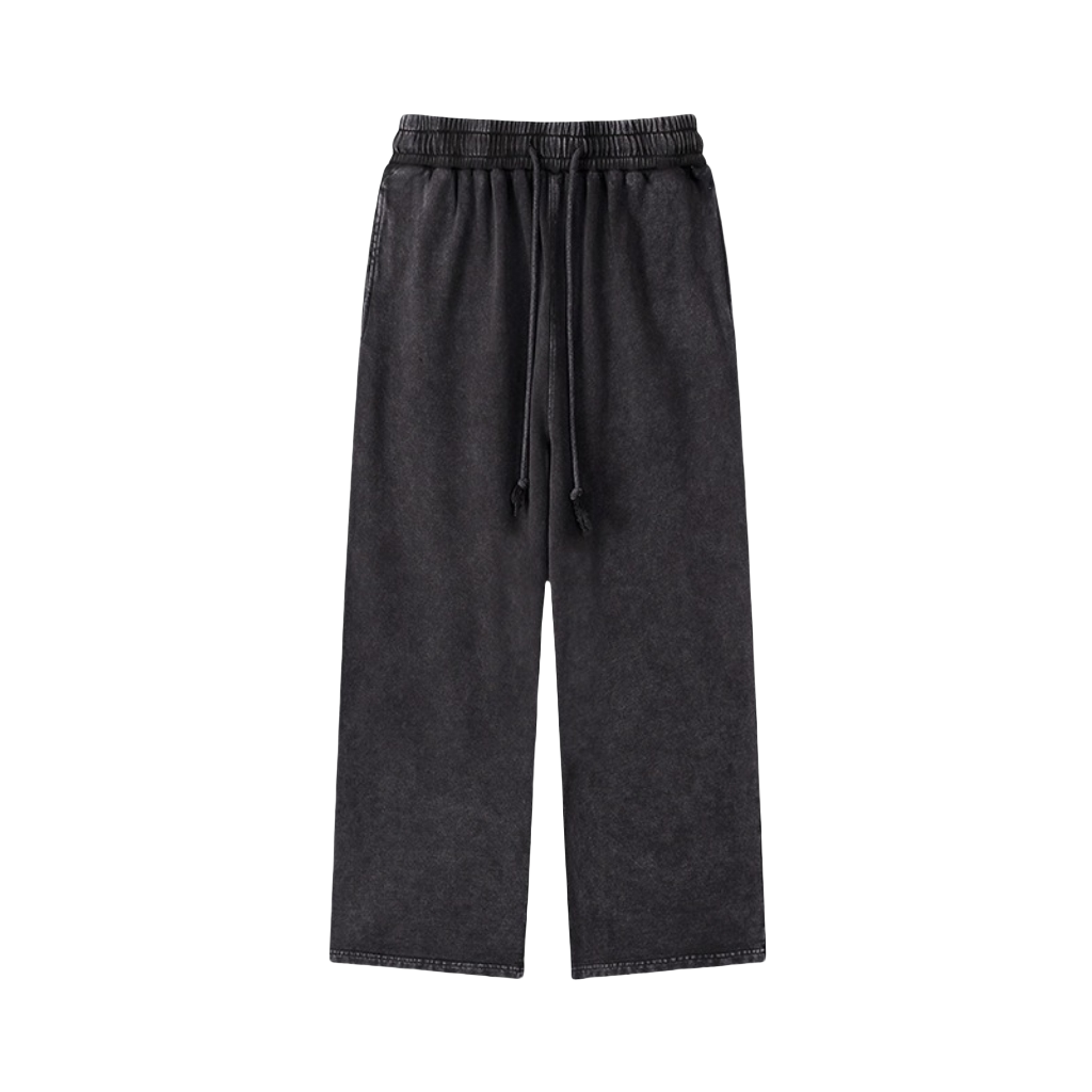 Loose Washed Straight Aged Fried Snowflake Heavyweight Sweatpants WN214WKL-09