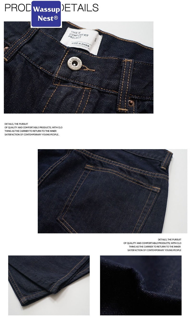 13OZ Navy Original Cow Loose Straight Cleanfit Jeans WN221UNFKZ9689