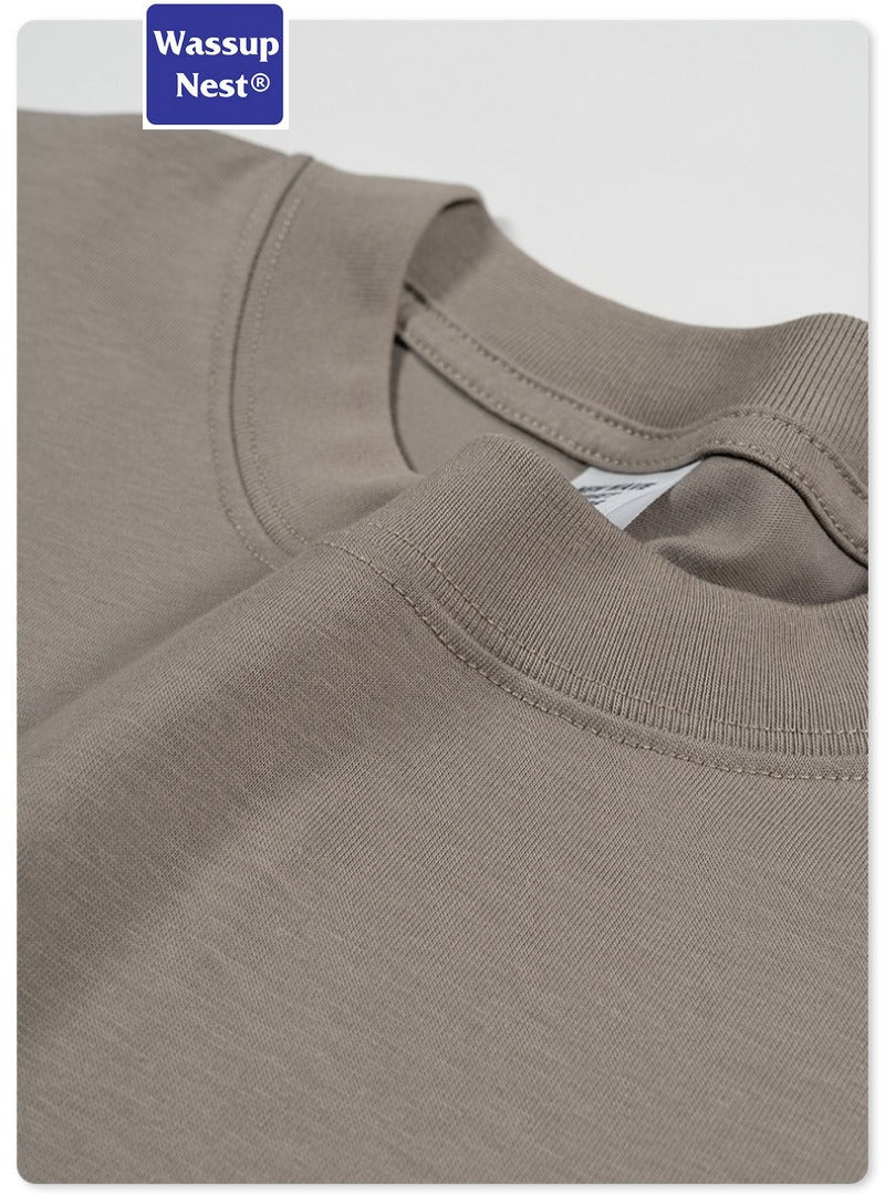 Ba Jia Loose-fitting Cool-feeling Fabric Solid Color Comfortable T-shirt WN004S1923