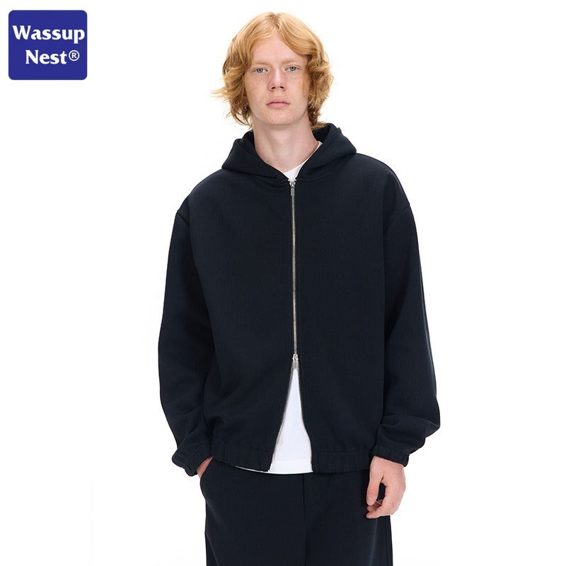 Cleanfit Scuba Knit Boxy Doublehead Zip Hoodie Set WN108UNFX908X909