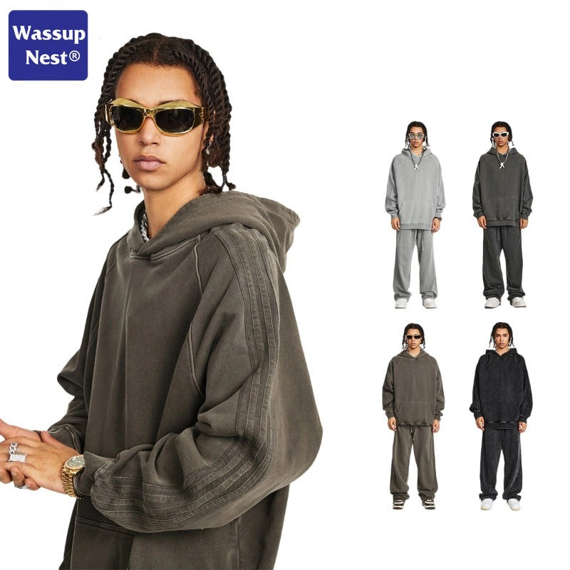 Washed Basic Sport Streaks Hoodie WN110BEW2432K3109
