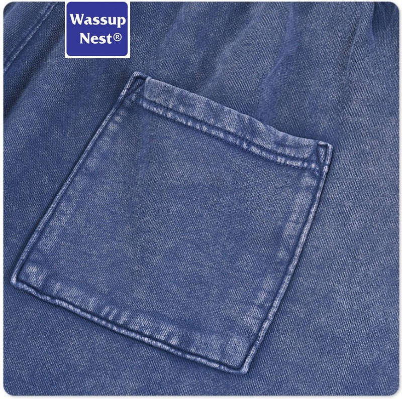 Loose Washed Straight Aged Fried Snowflake Heavyweight Sweatpants WN214WKL-09