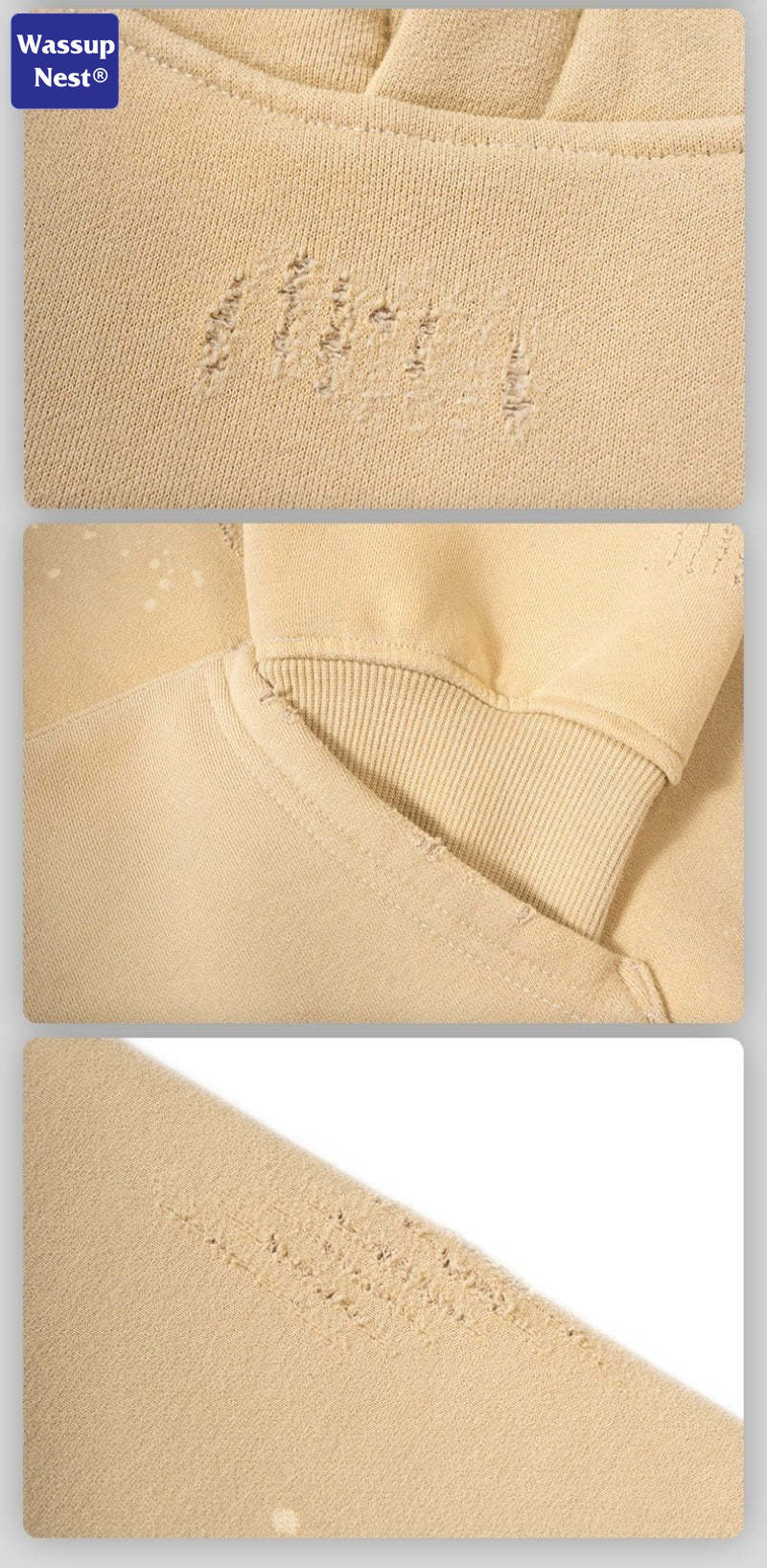 Washed splashed hoodies WN103BK23819
