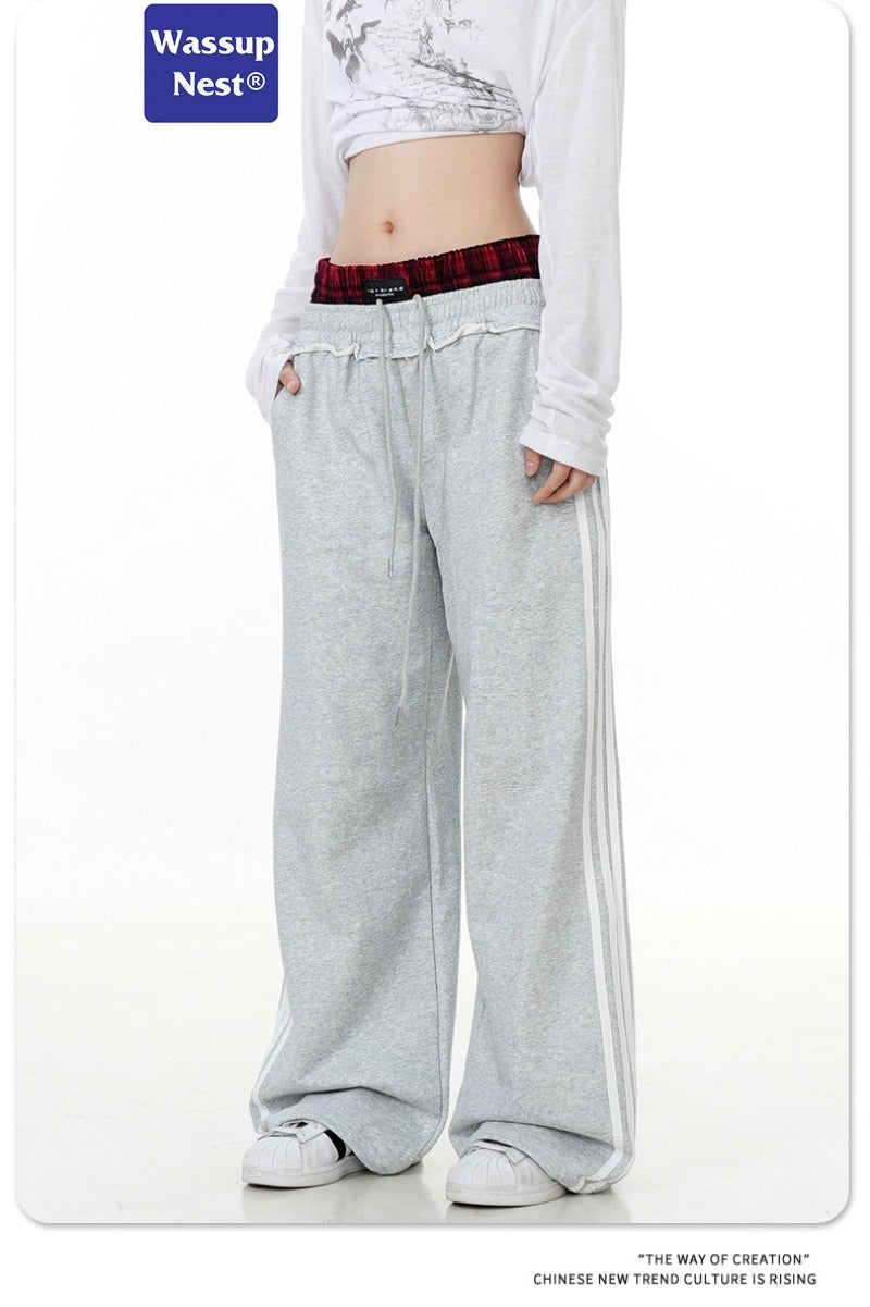 False Two-Piece Straight Sweatpants WN212KN6569