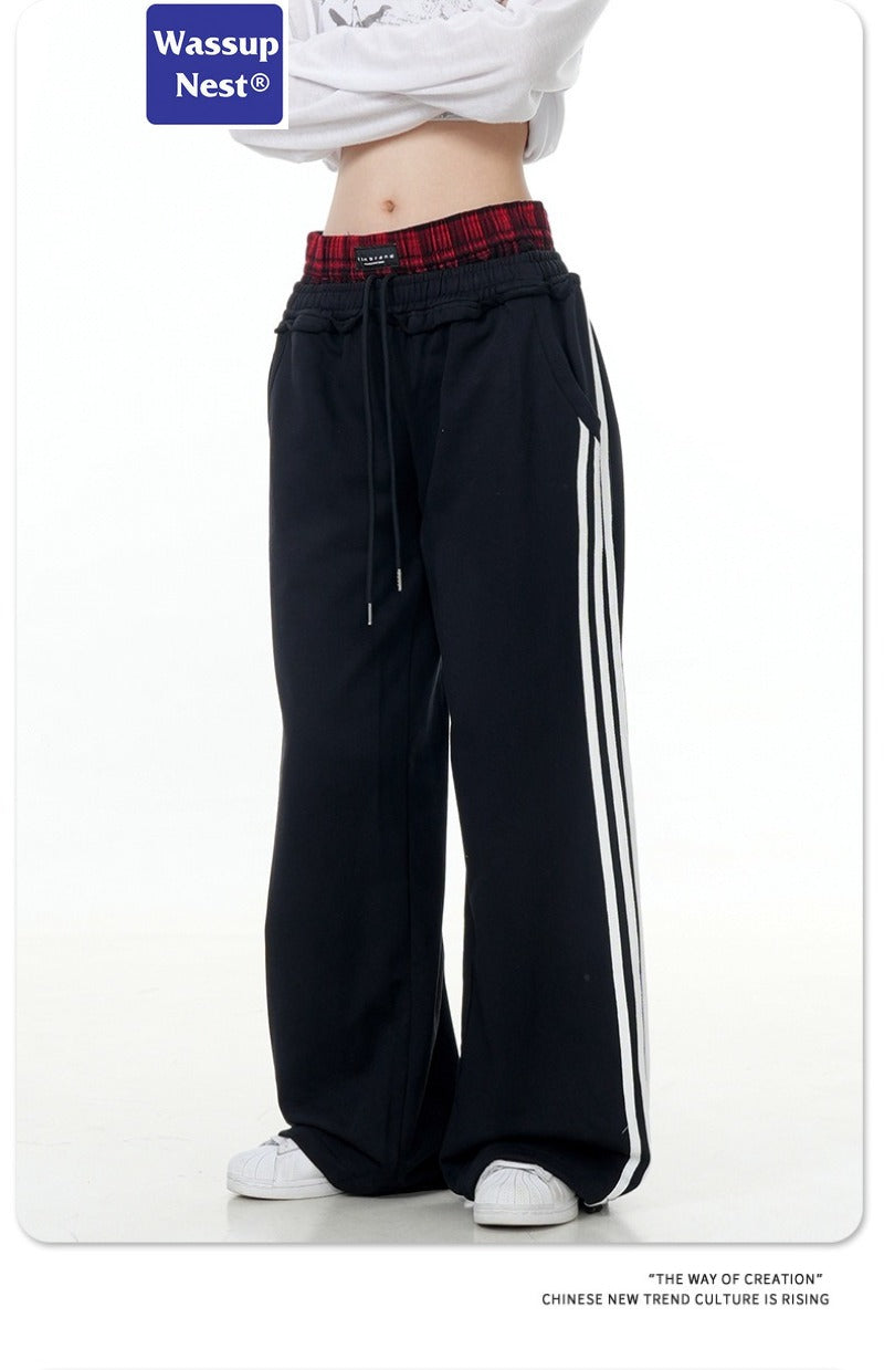 False Two-Piece Straight Sweatpants WN212KN6569