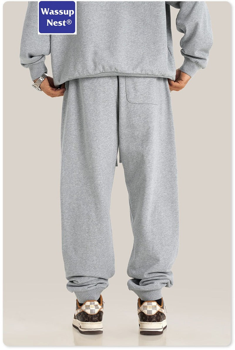 Scuba Knit Solid Color Drawstring Legs Sweatpants WN217BE24127