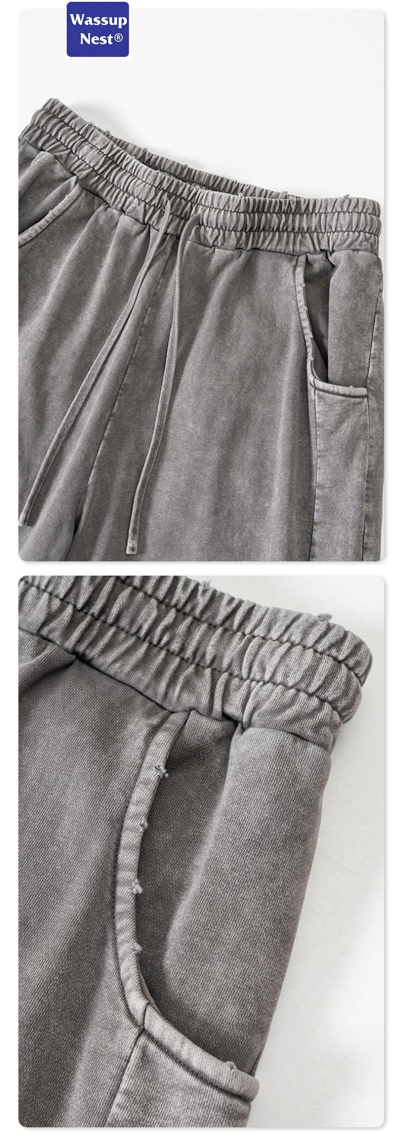Vintage Washed Straight Denim Sweatpants WN206BE3278