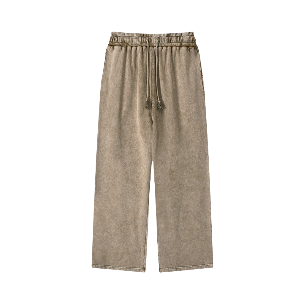 Loose Washed Straight Aged Fried Snowflake Heavyweight Sweatpants WN214WKL-09