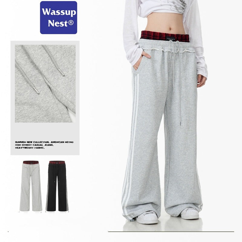 False Two-Piece Straight Sweatpants WN212KN6569