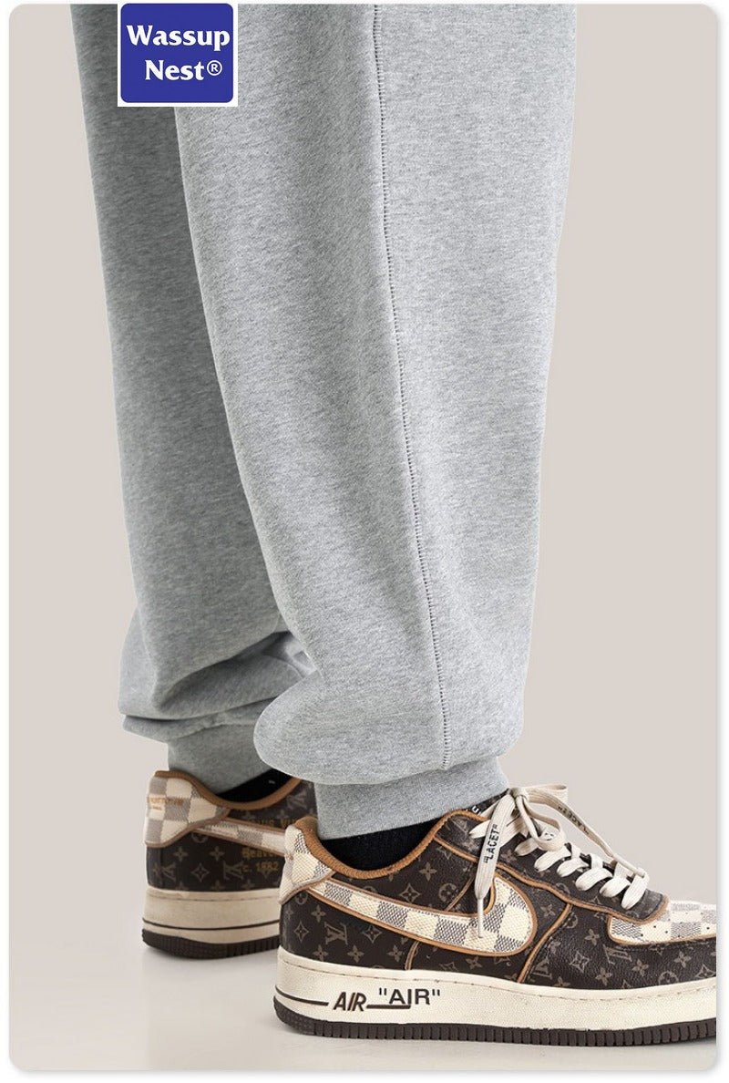 Scuba Knit Solid Color Drawstring Legs Sweatpants WN217BE24127