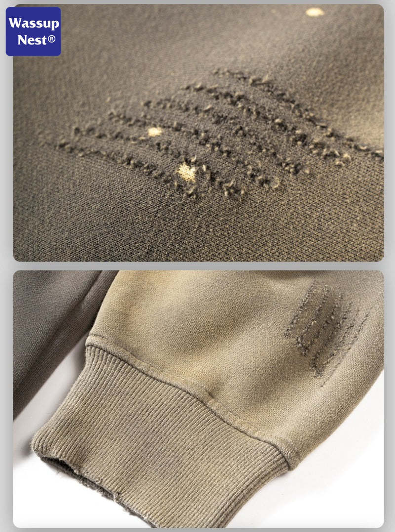 Washed splashed hoodies WN103BK23819