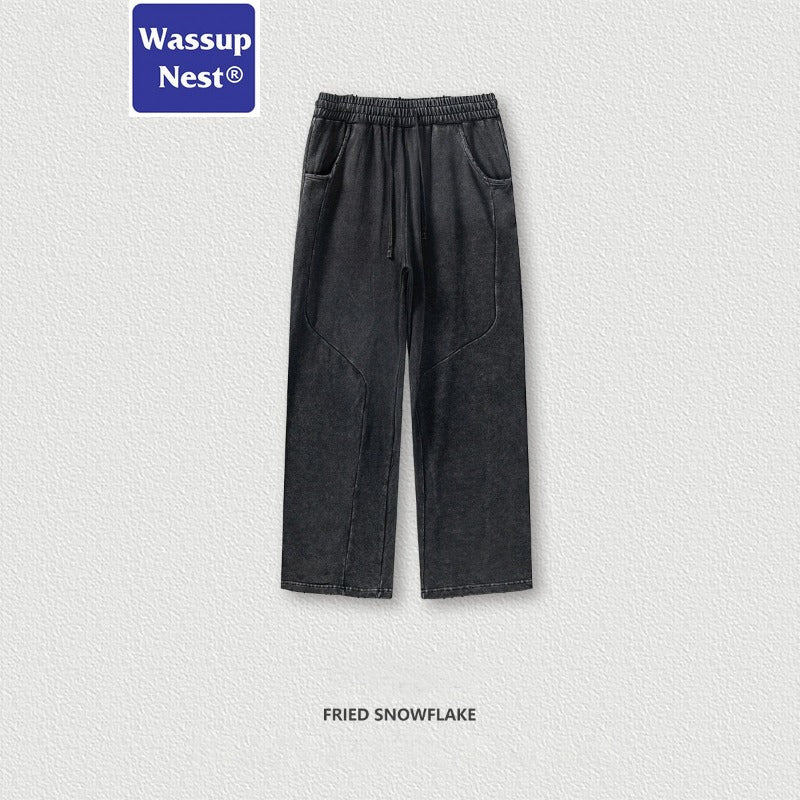 Vintage Washed Straight Denim Sweatpants WN206BE3278