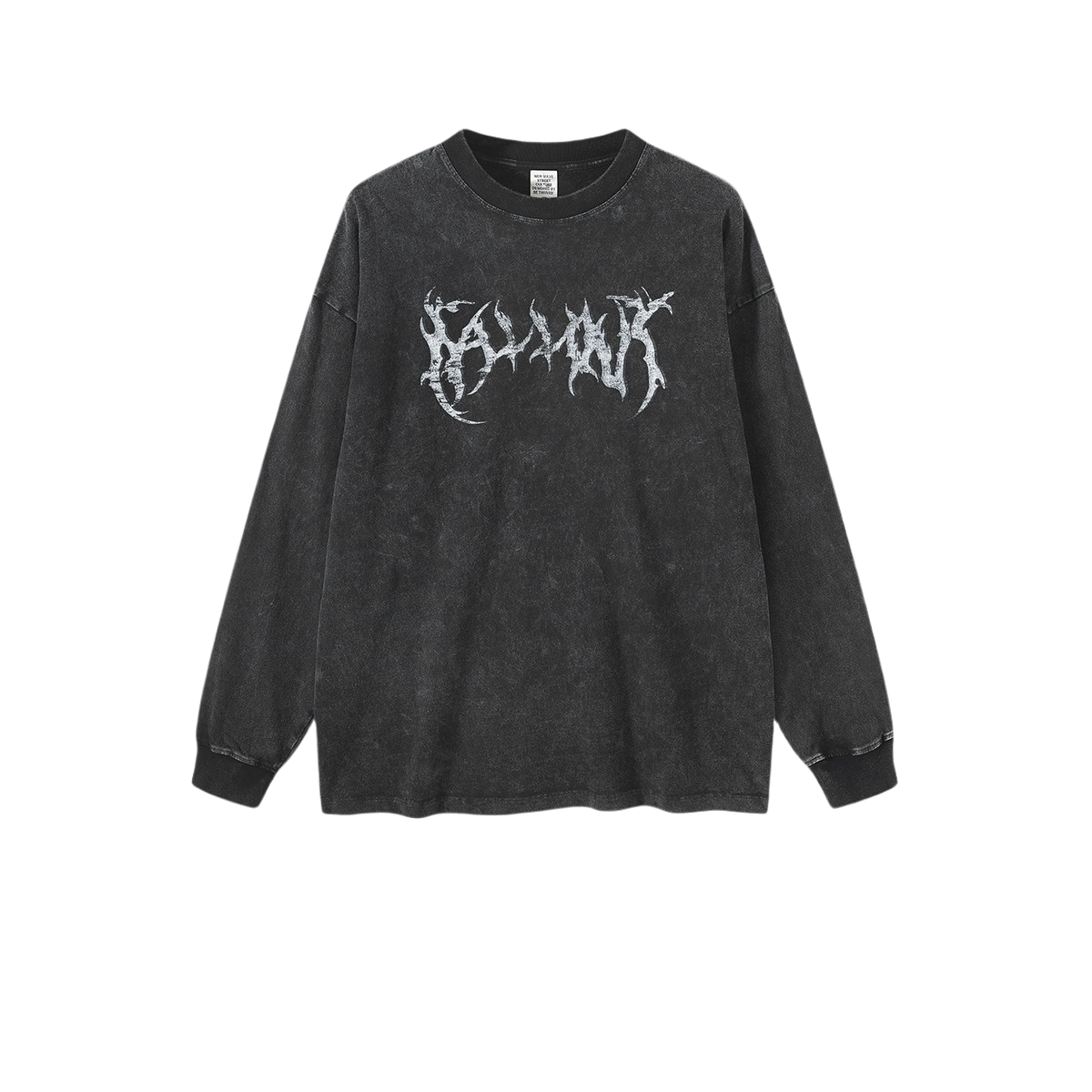 Loose Hand Painted Dirtyfit Graffiti Washed Long Sleeve T-shirt WN005BE5704