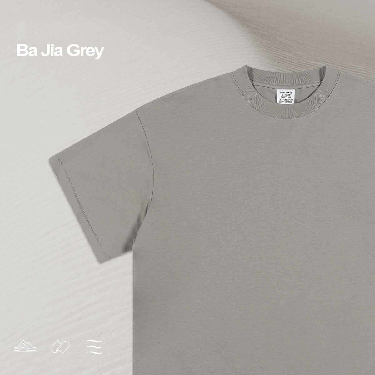 Ba Jia Loose-fitting Cool-feeling Fabric Solid Color Comfortable T-shirt WN004S1923