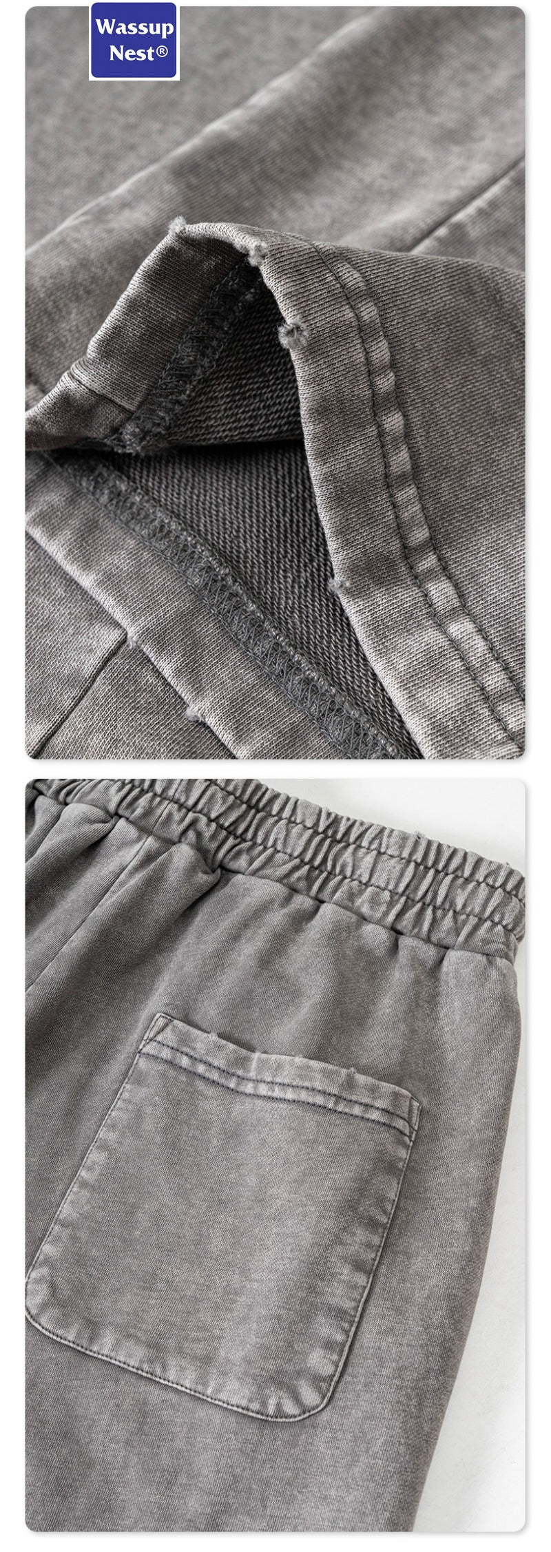 Vintage Washed Straight Denim Sweatpants WN206BE3278