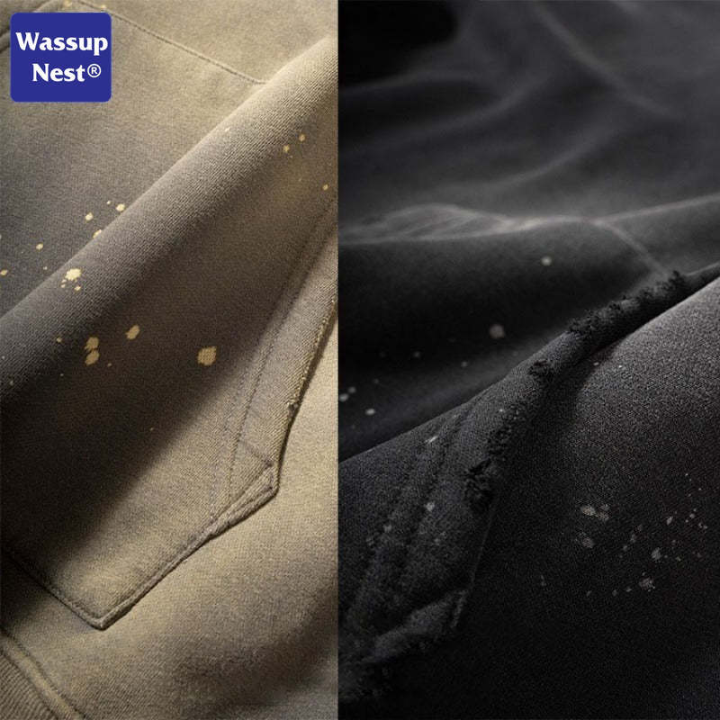 Washed splashed hoodies WN103BK23819