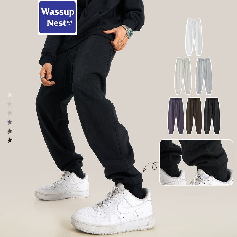 Scuba Knit Solid Color Drawstring Legs Sweatpants WN217BE24127