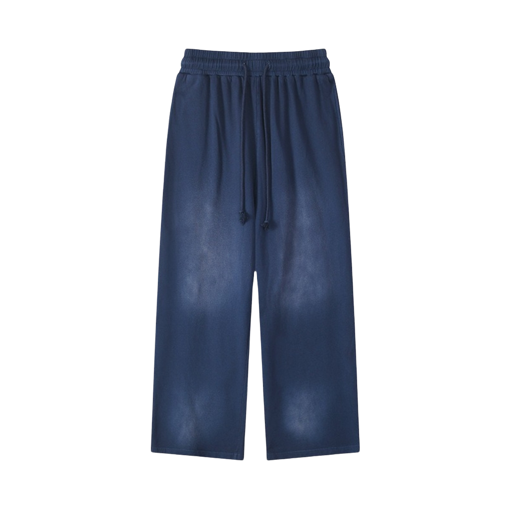Straight Basic Washed Heavyweight Sprayed Sweatpants WN213WKL-10