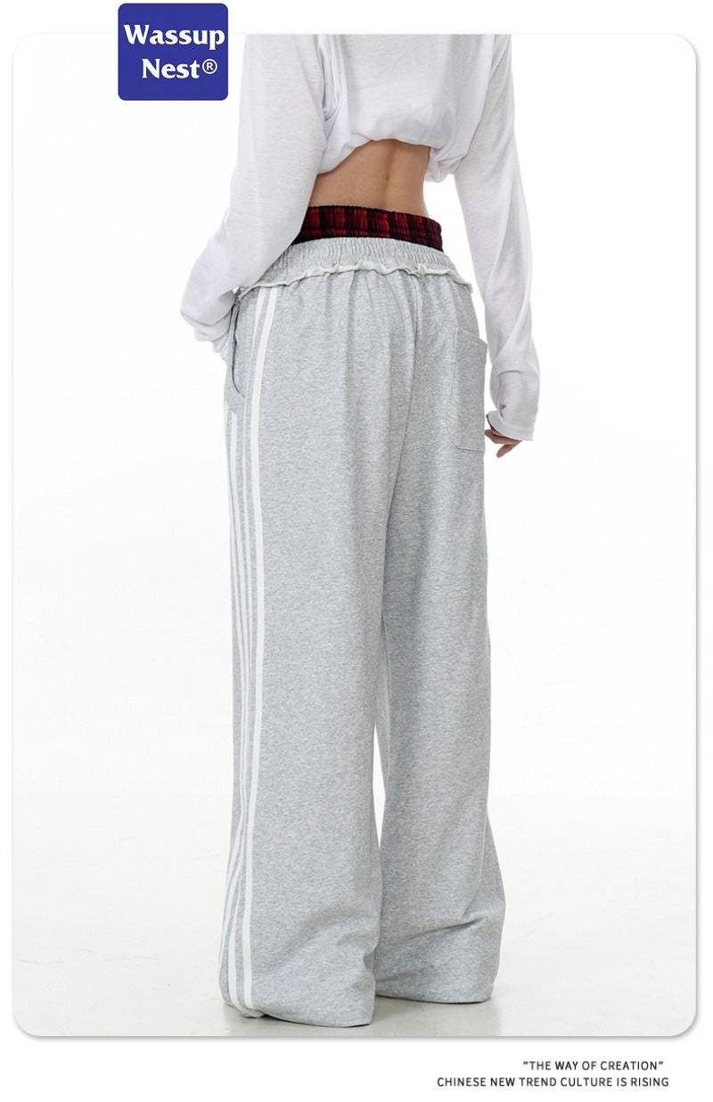 False Two-Piece Straight Sweatpants WN212KN6569