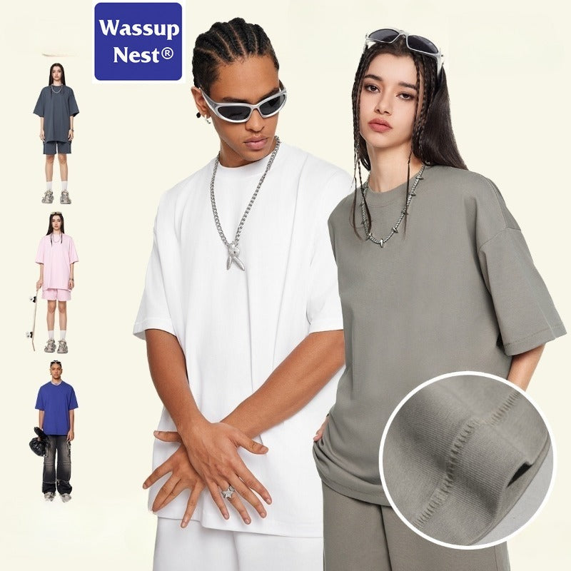 Ba Jia Loose-fitting Cool-feeling Fabric Solid Color Comfortable T-shirt WN004S1923