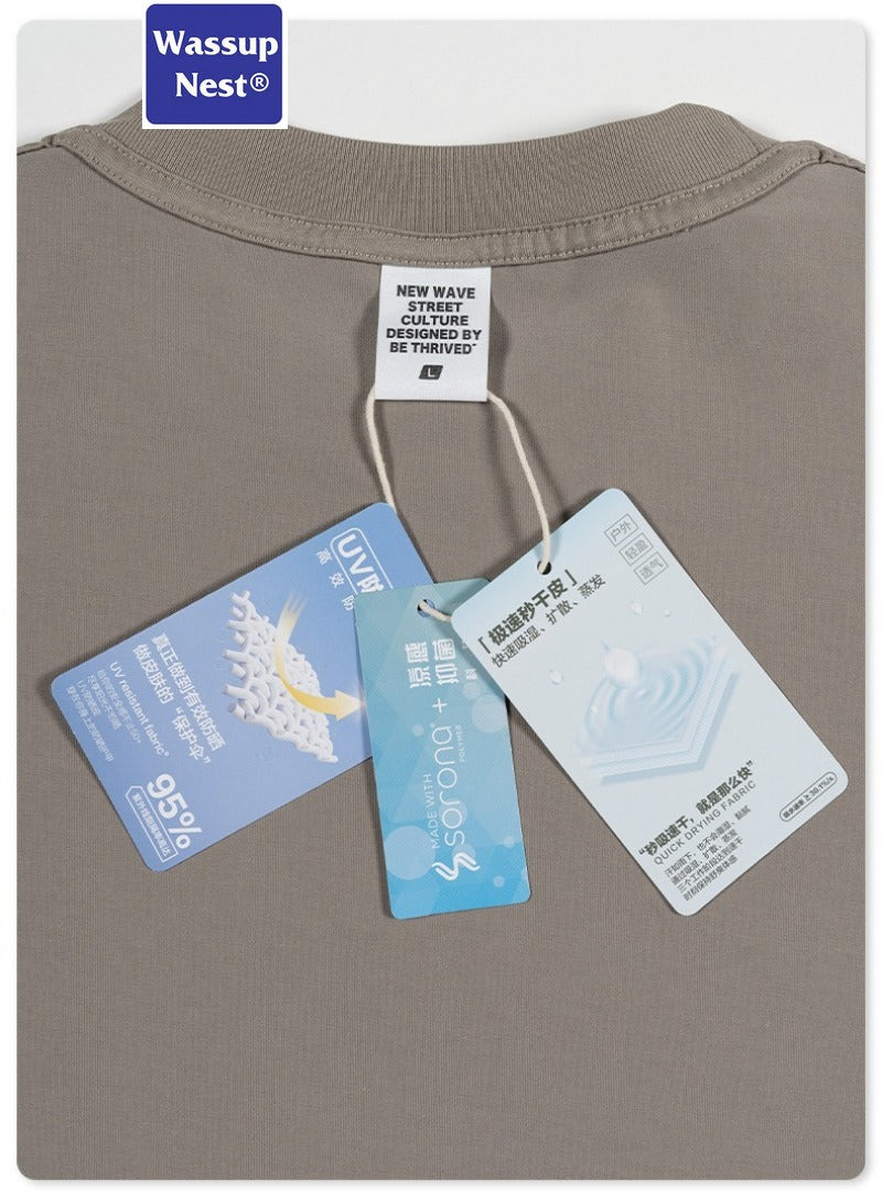 Ba Jia Loose-fitting Cool-feeling Fabric Solid Color Comfortable T-shirt WN004S1923