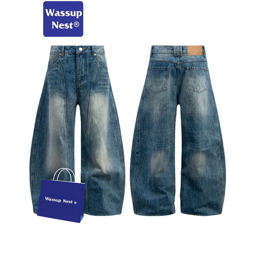 Retro Washed Old Craft Scimitar-silhouette Cargo Jeans WN222FEARLESS1052