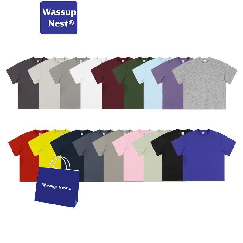 Ba Jia Loose-fitting Cool-feeling Fabric Solid Color Comfortable T-shirt WN004S1923