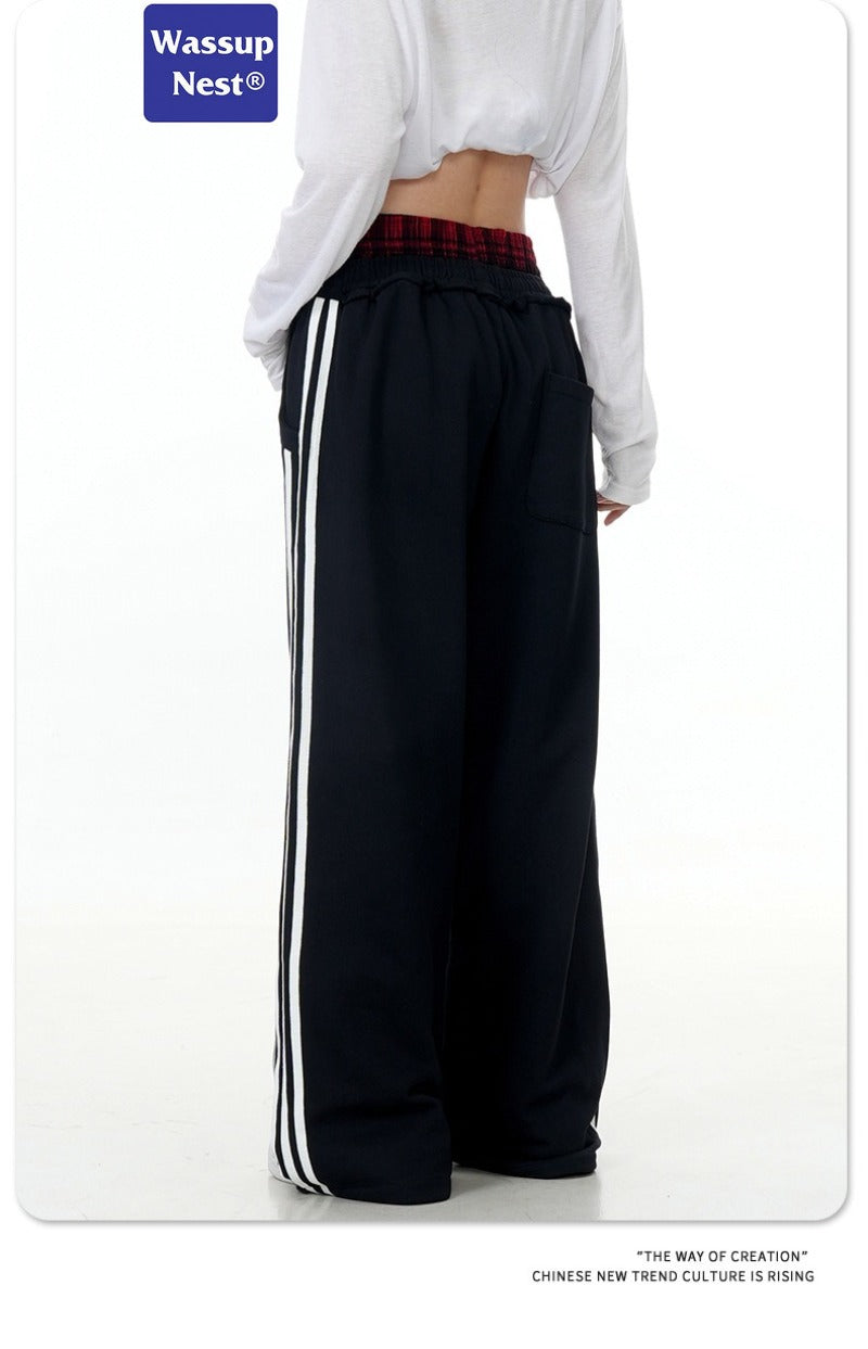False Two-Piece Straight Sweatpants WN212KN6569