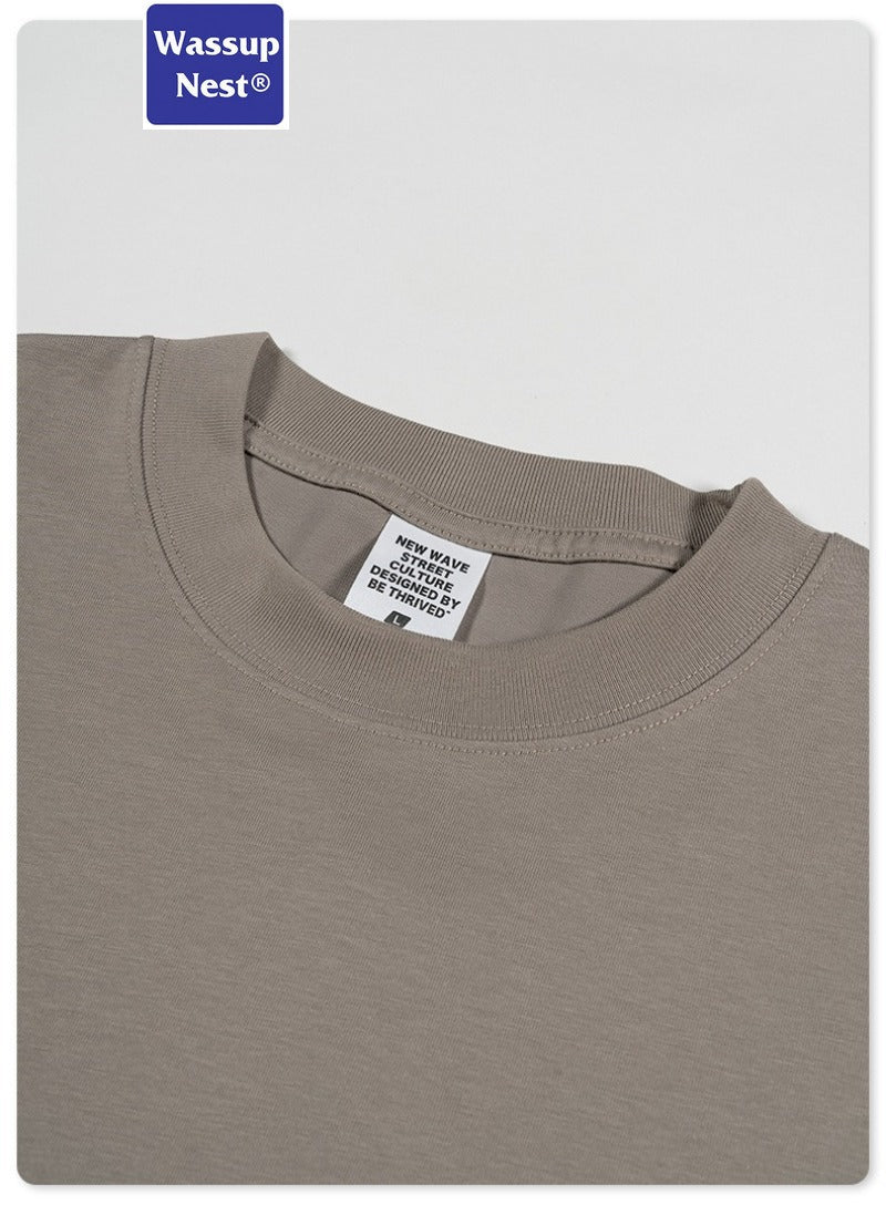 Ba Jia Loose-fitting Cool-feeling Fabric Solid Color Comfortable T-shirt WN004S1923