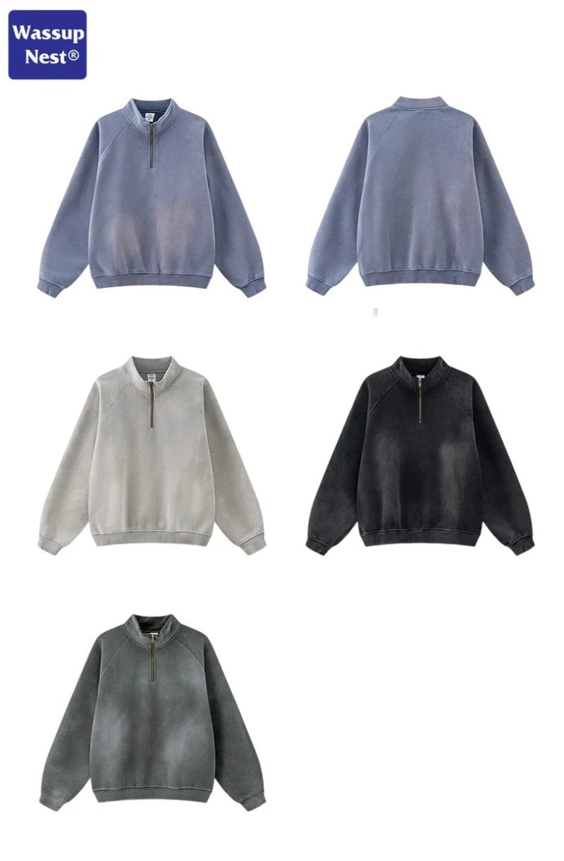 Cleanfit Monkey Washed Half-zip Hoodie Set WN109BEW30K29