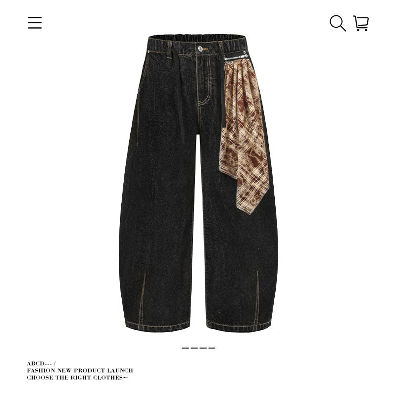 Cleanfit Baggy Retro Scimitar-silhouette Wide-legged, Loose-fitting Jeans WN226N8522