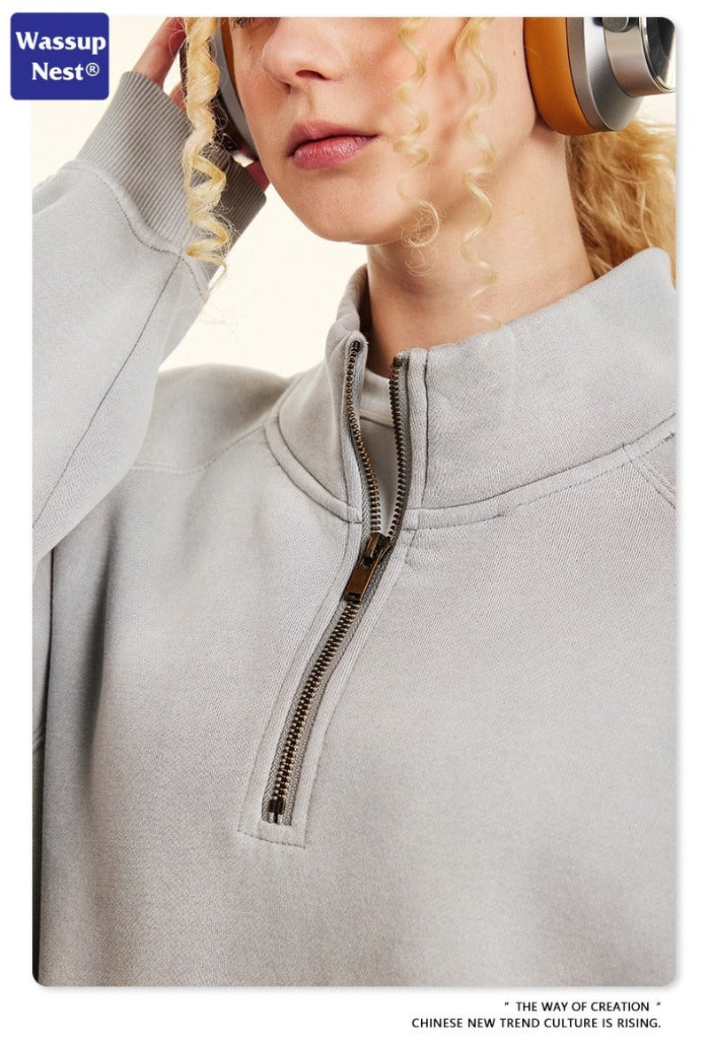 Cleanfit Monkey Washed Half-zip Hoodie Set WN109BEW30K29